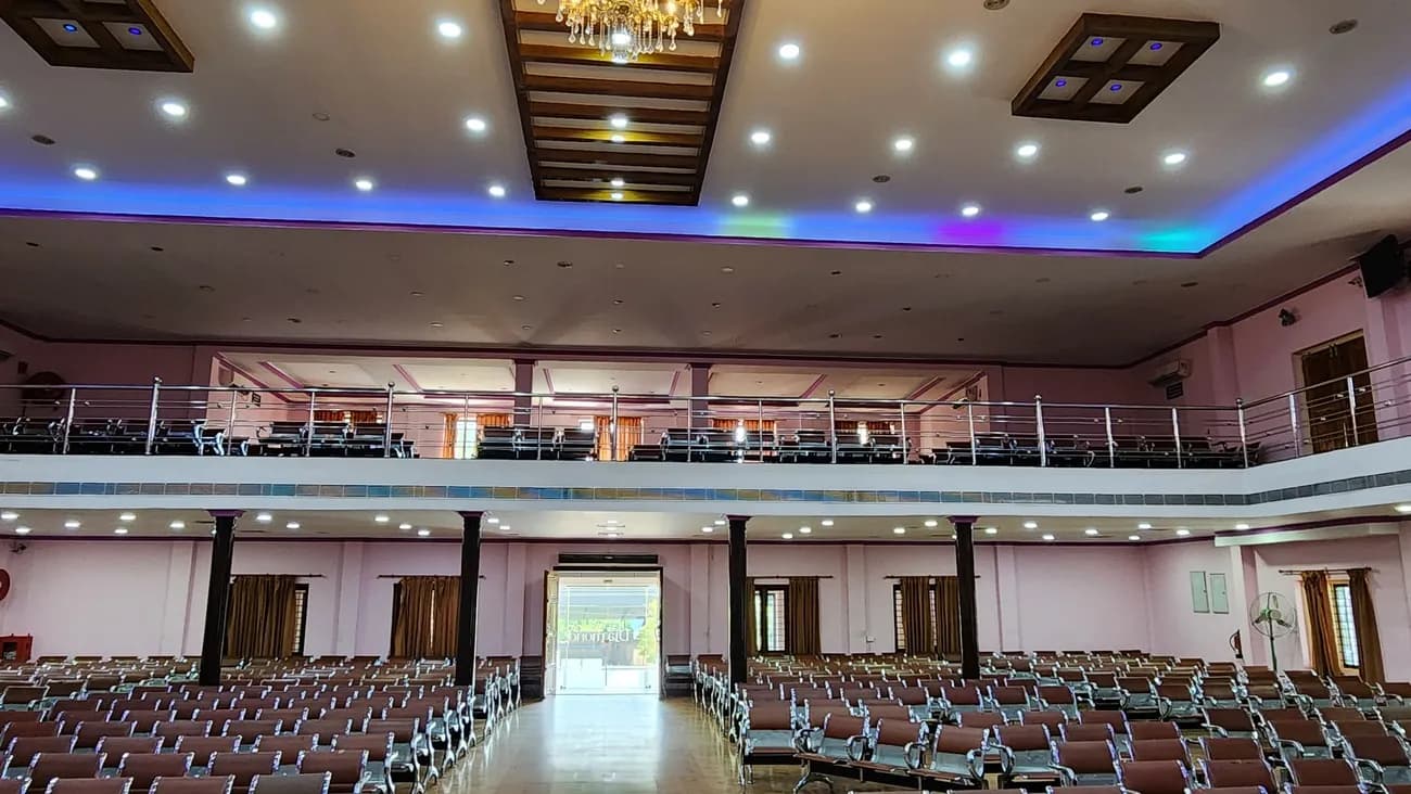 Spacious air-conditioned banquet interior
